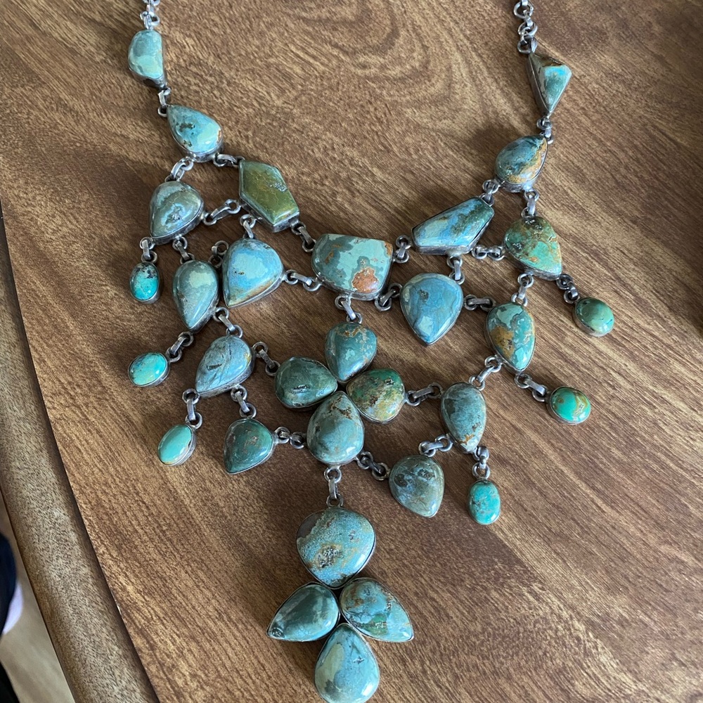Rainbow Rhyolite Bib Necklace